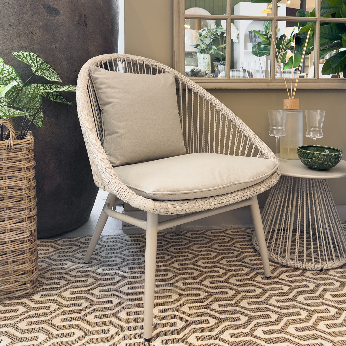 Sorrento Rope Table & 2 Chair Set