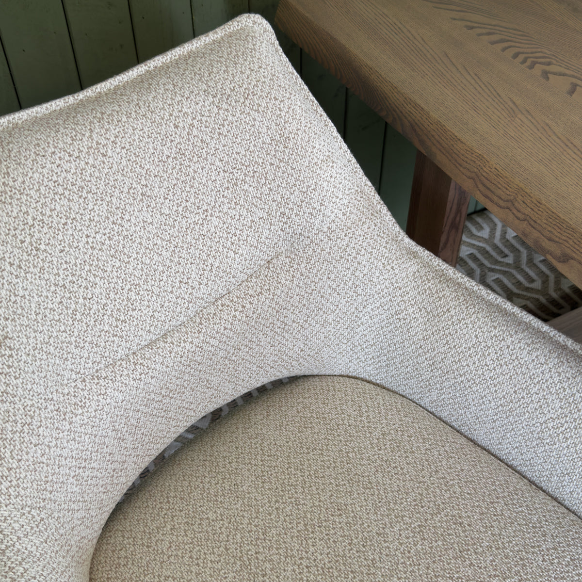 Textured White Cut Out Dining Chair