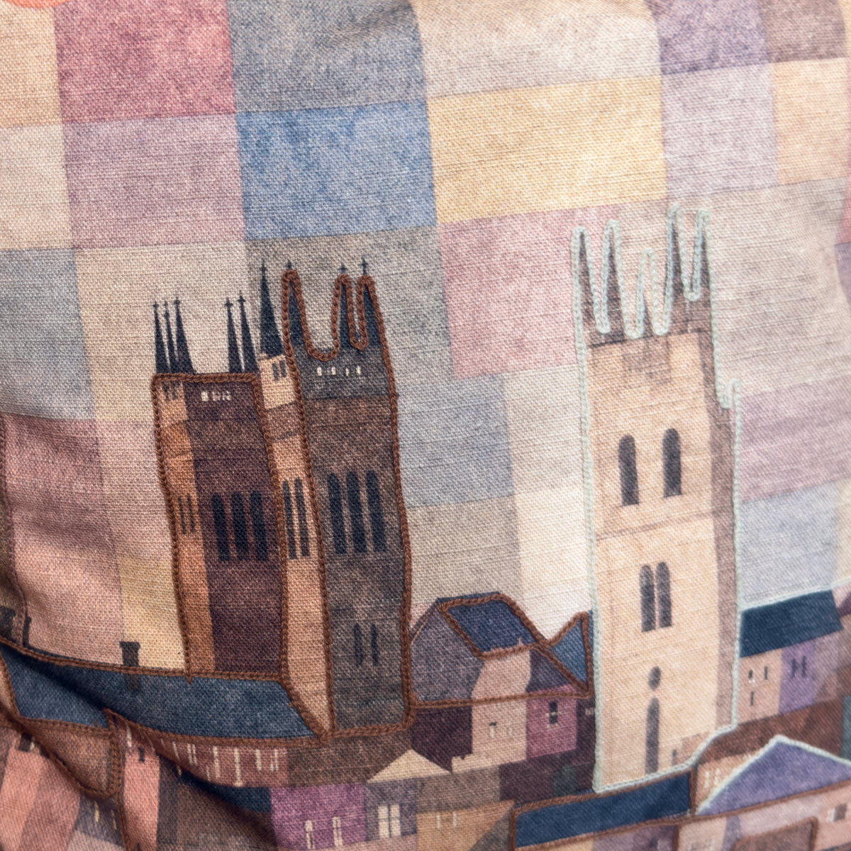 Pastel Multicoloured Glasgow West End Cushion - 50x50cm