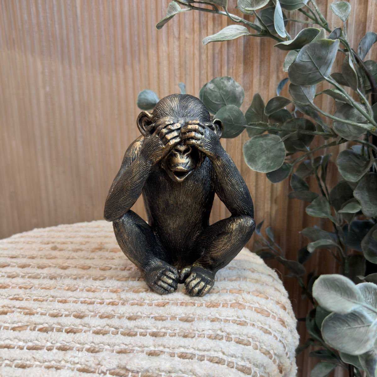 Antique Set of 3 See No Evil Monkeys