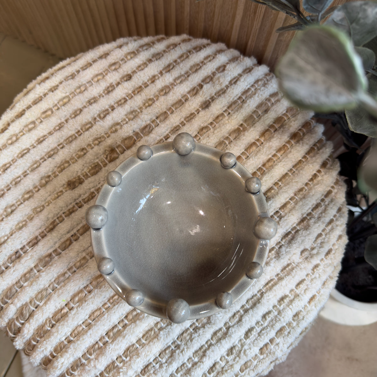 Grey Mini Bobble Bowl