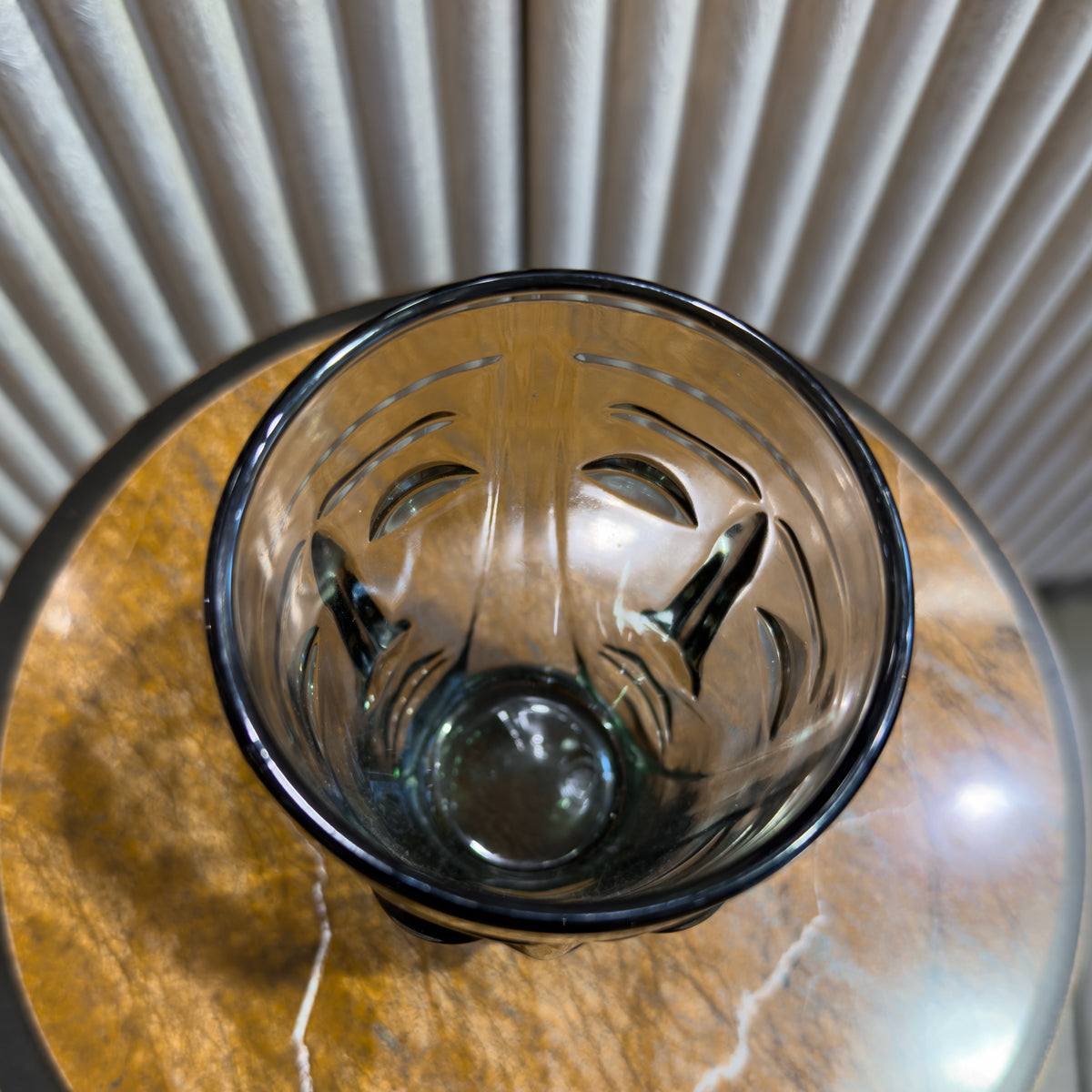 Sculpted Face Highball Glass
