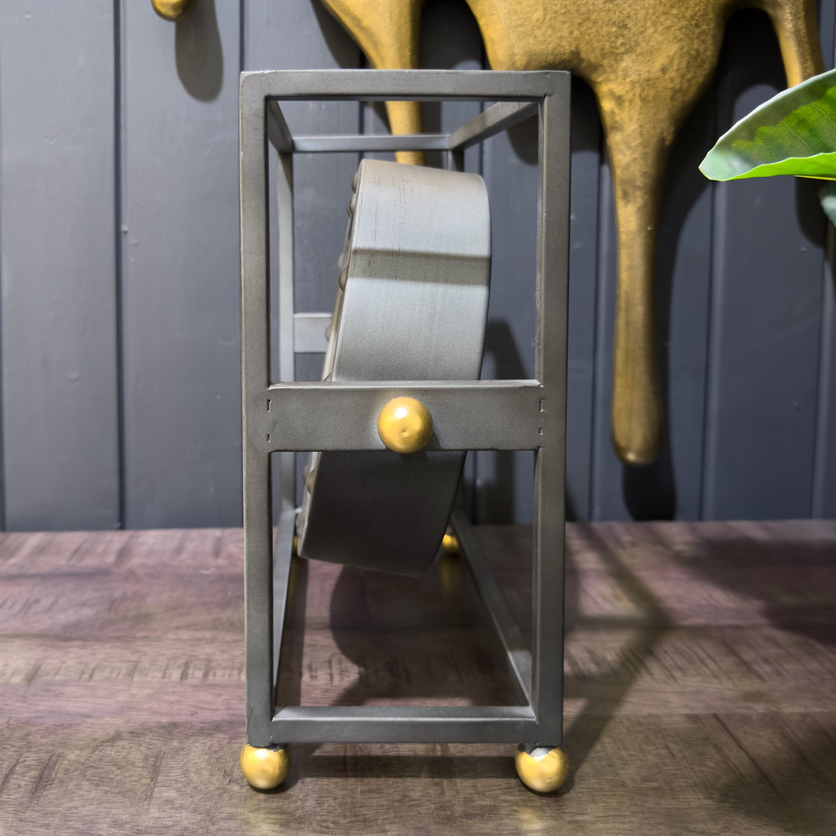 Square Industrial Style Mantel Clock