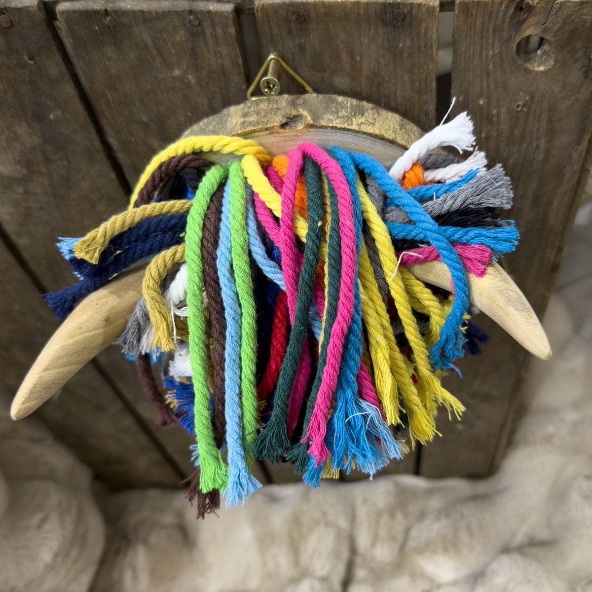 Islay Multi Cord Highland Cow Wall Decor - Mini