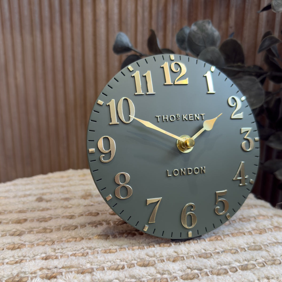 6" Arabic Mantel Clock - Lichen
