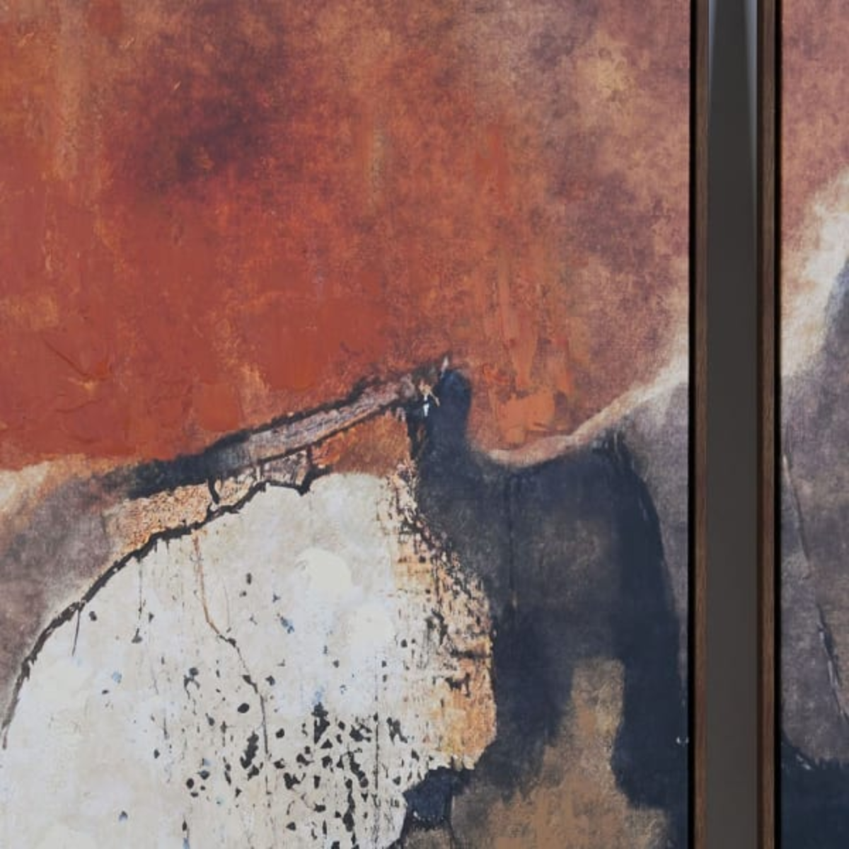 Autumnal Haze Abstract Triptych - Set of 3
