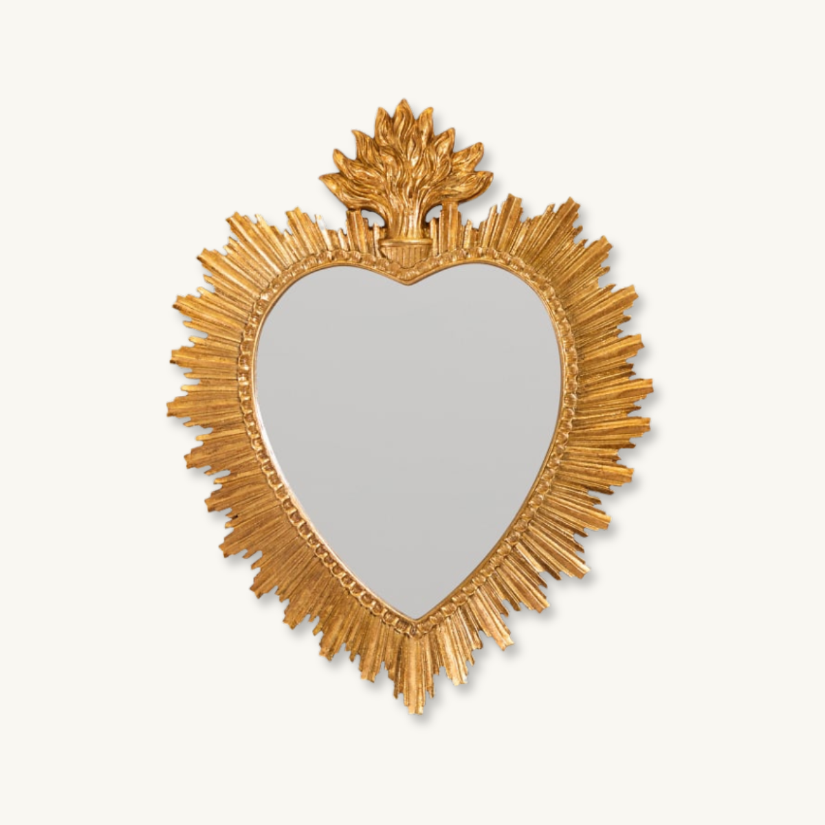 Mini Golden Sacred Heart Mirror