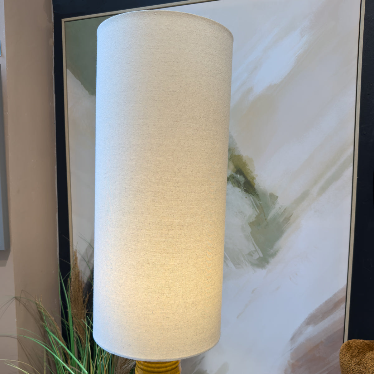 Mustard Tapered Base Floor Lamp