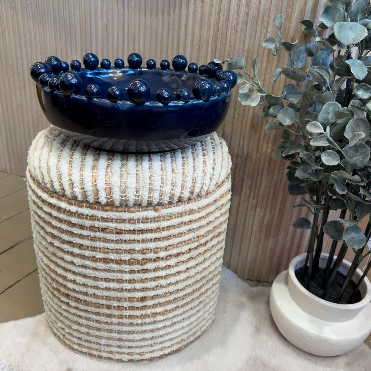 Glossy Dark Blue Bobble Bowl