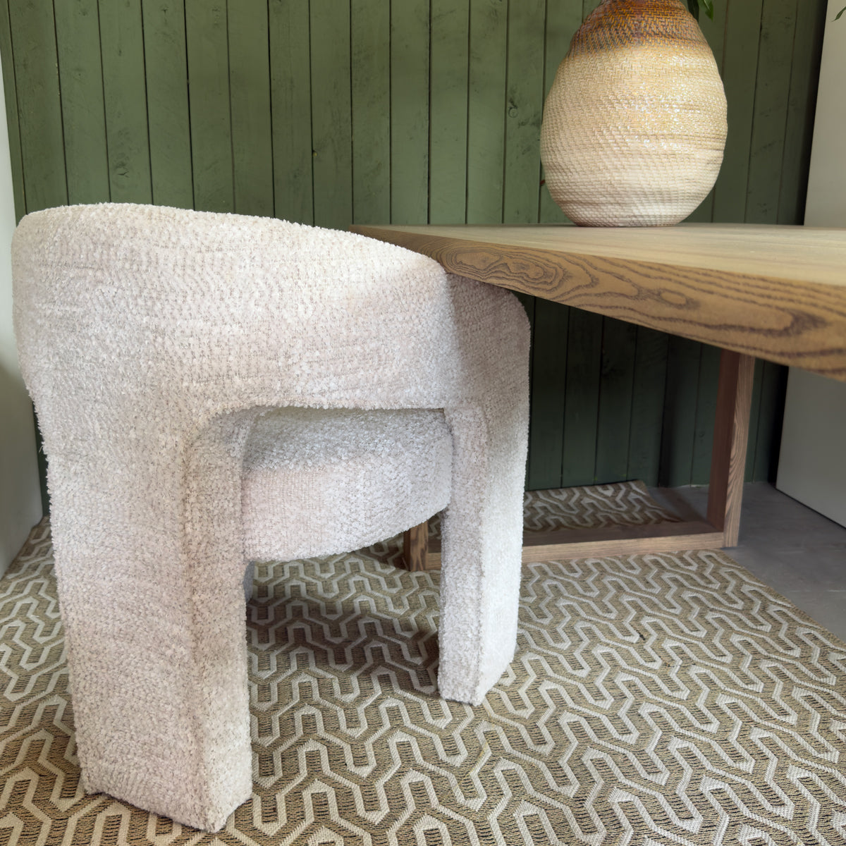 Neutral Low Back Cut Out Dining Chair