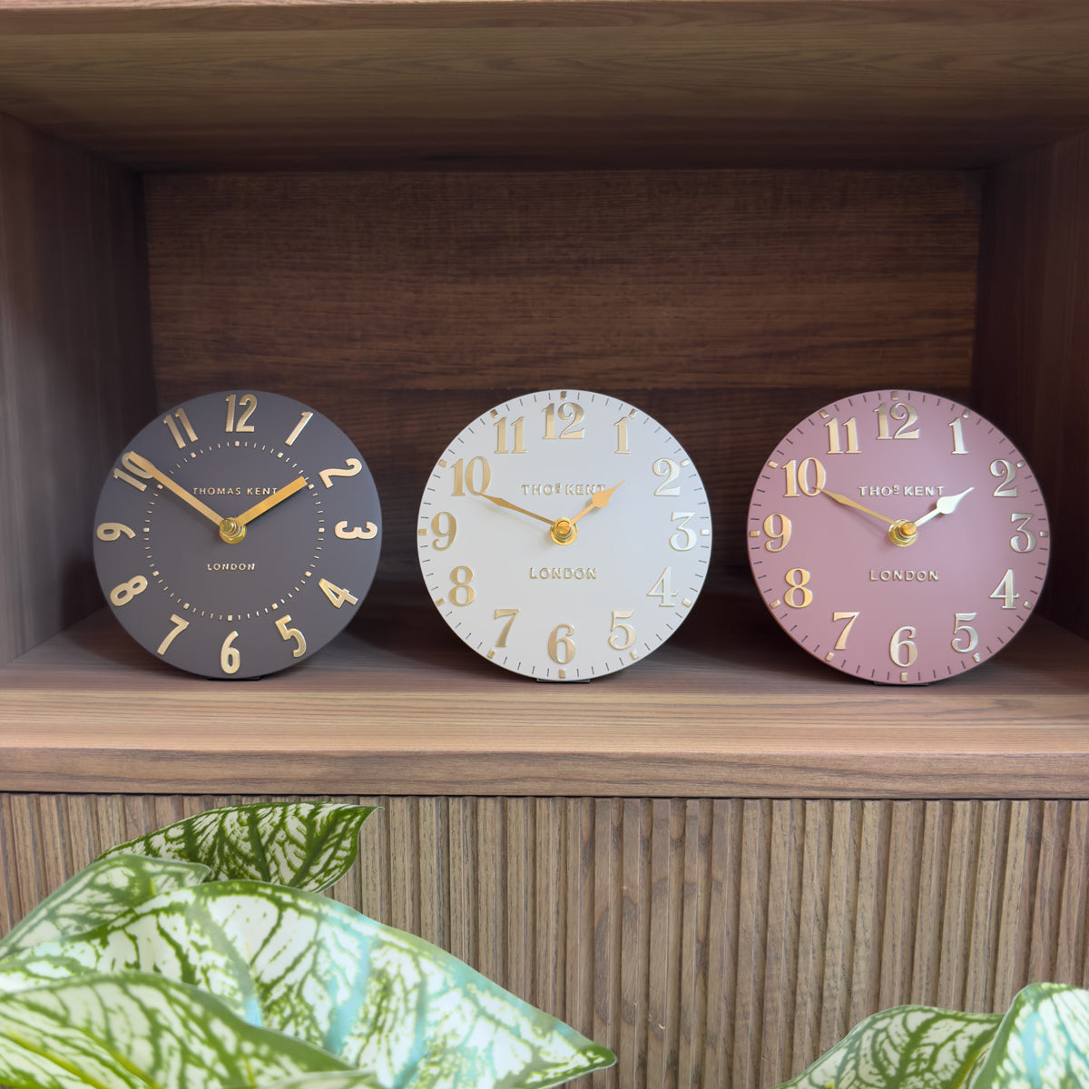 6" Arabic Mantel Clock - Oatmeal