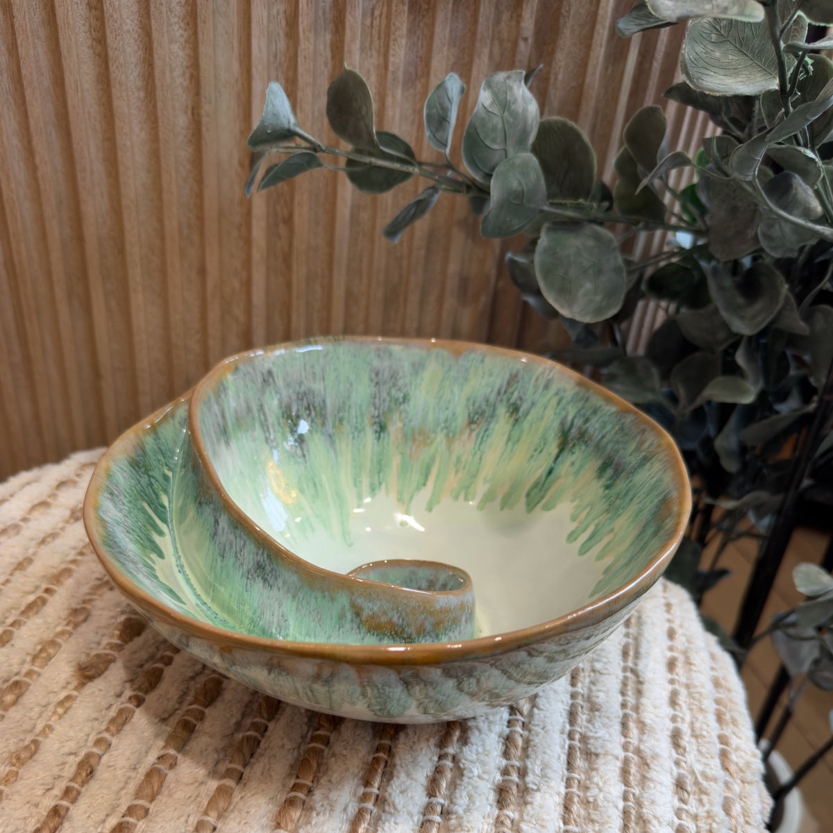 Green Melange Shell Shape Bowl
