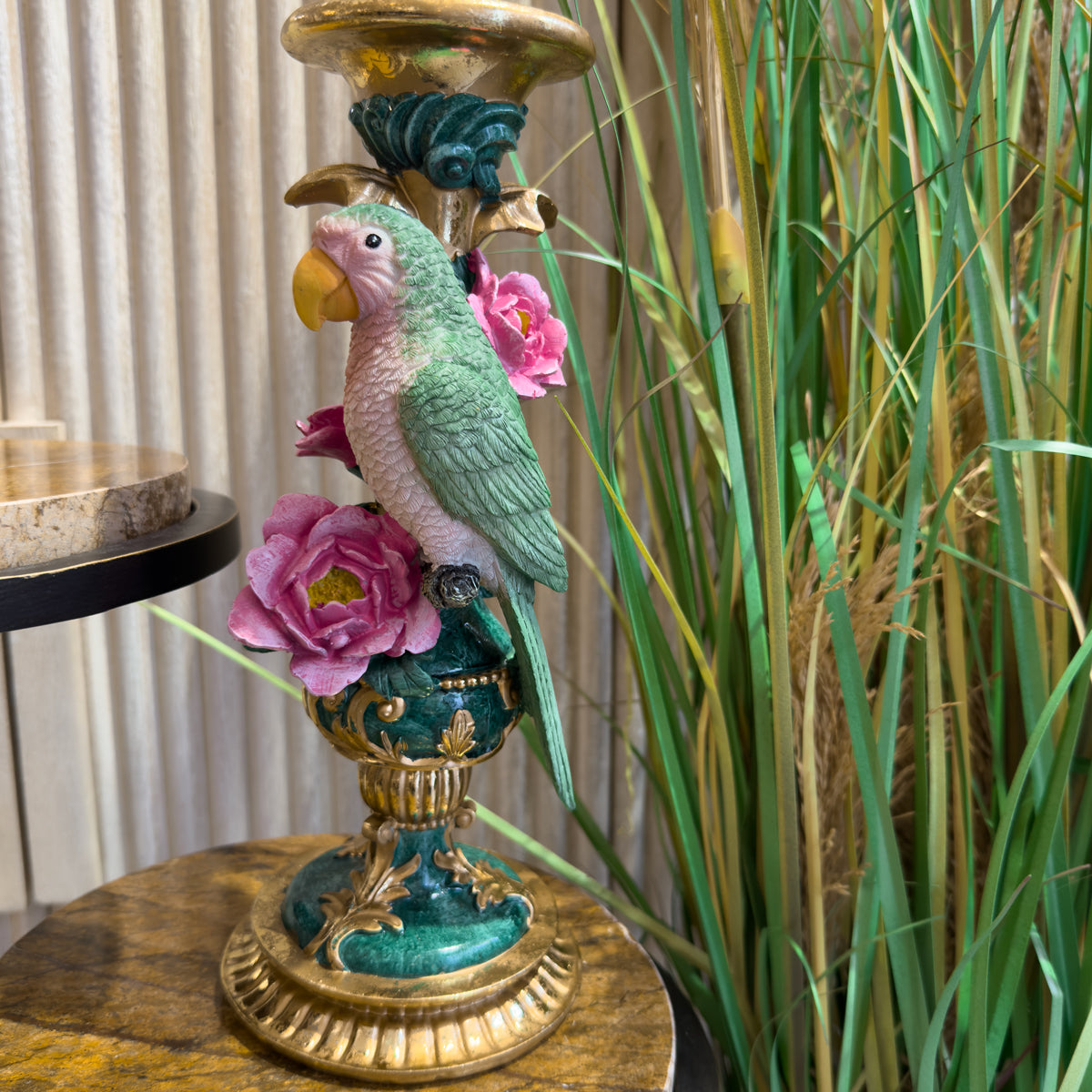 Tropical Parrot Candle Stick
