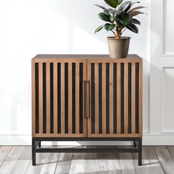 Brooklyn Slatted 2 Door Cabinet