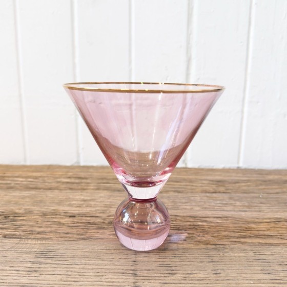 Blush & Gold Martini Glass (Sold Individually)