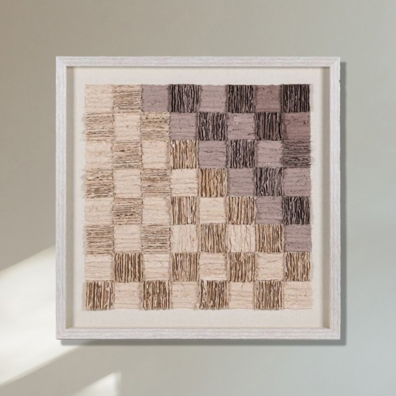 Natural Woven Squares Wall Art