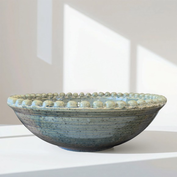 Green Melange Glazed Bobble Bowl