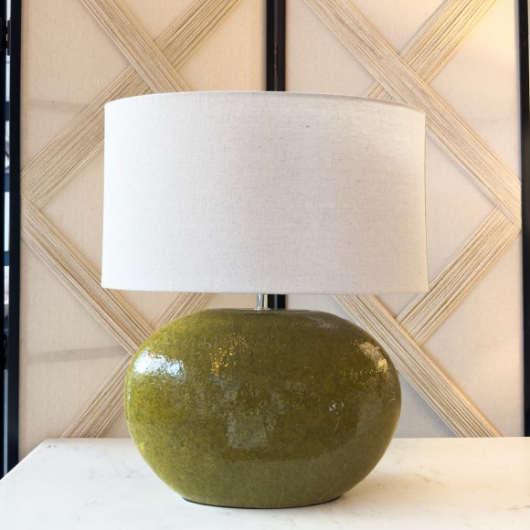 Olive Oval Base Table Lamp