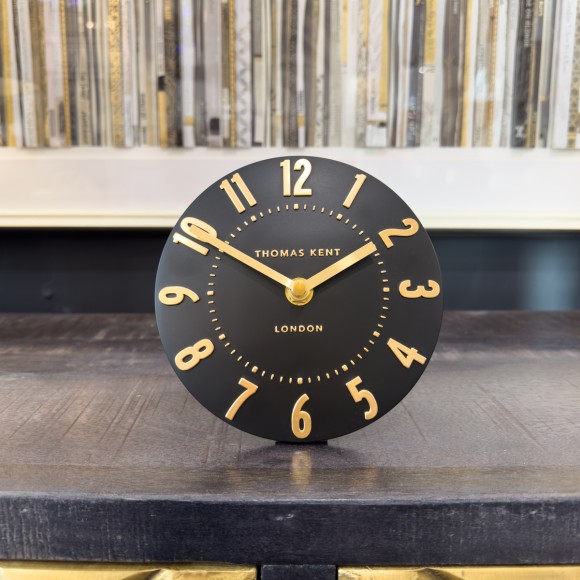 6" Mulberry Mantel Clock - Noir 