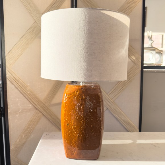 Glazed Mustard Base Table Lamp