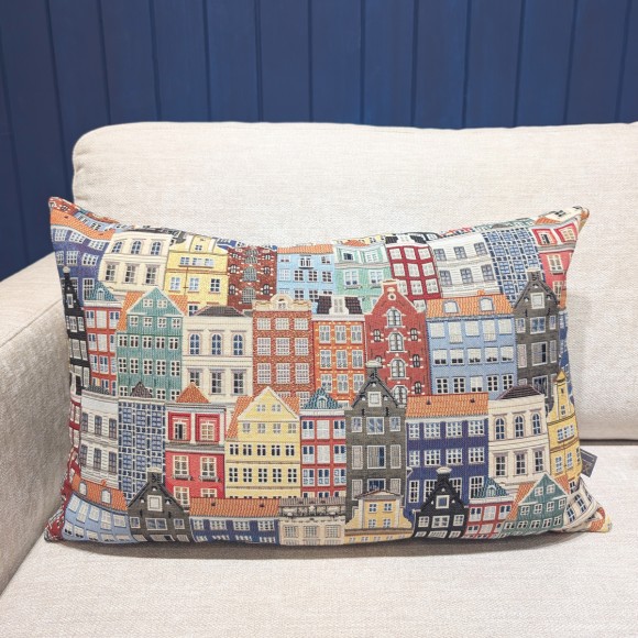 Townhouse Print Cushion - 40x60cm